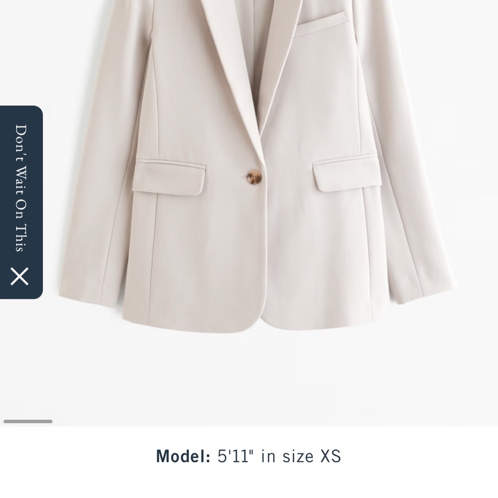 Abercrombie Women's Cream Blazer